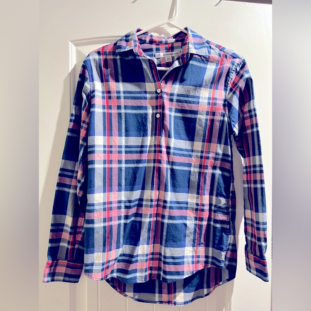Southern Tide women’s plaid shirt